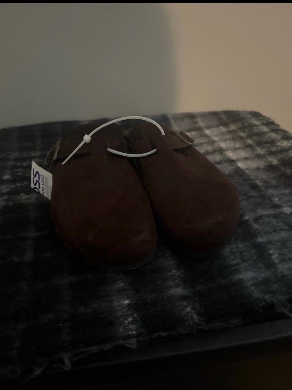 White Mountain Brown Suede Clog Mules with Buckle - Picture 5 of 6